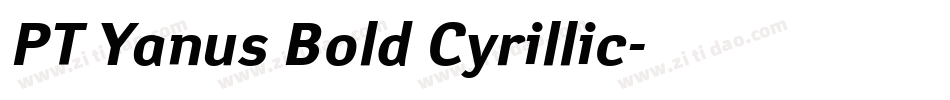 PT Yanus Bold Cyrillic字体转换